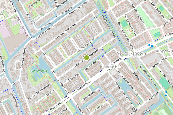 Ambulance-melding op Laan van Groenewegen, Delft op 4 juni, kaart-overzicht