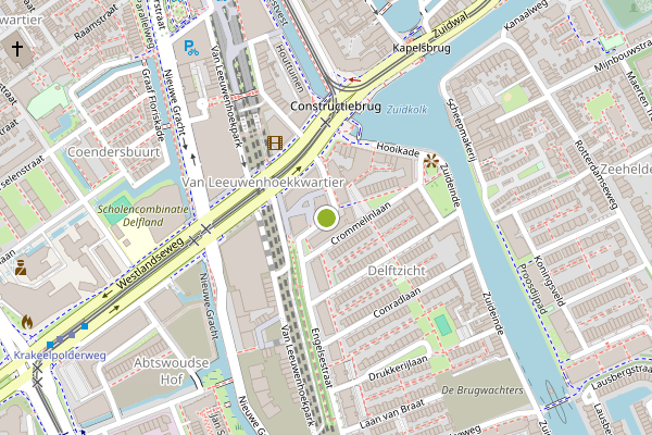 Ambulance-melding op De Groene Haven, Delft op 4 juni, kaart-overzicht