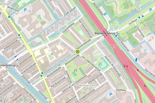 Ambulance-melding op Van Lodensteynstraat, Delft op 3 juni, kaart-overzicht