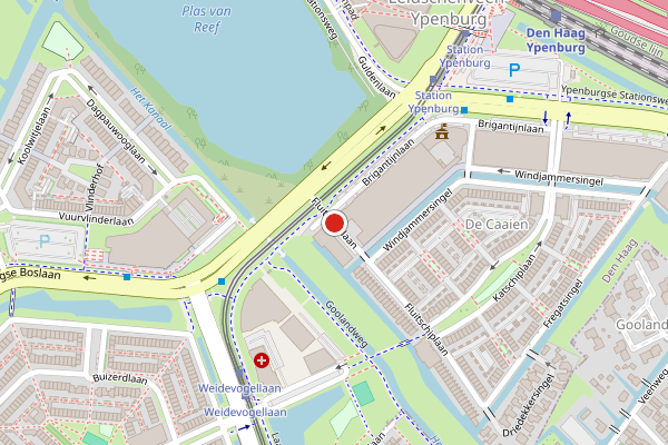 Brandweer-melding op Fluitschiplaan, Den Haag op 4 juni, kaart-overzicht