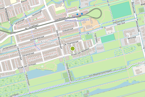 Ambulance-melding op Adenstraat, Delft op 4 juni, kaart-overzicht