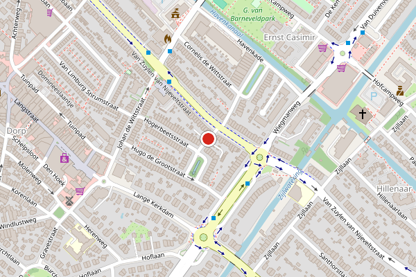 Brandweer-melding op Anthonie Duyckplein, Wassenaar op 4 juni, kaart-overzicht