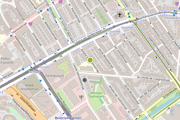 Ambulance-melding op Amalia van Solmsstraat, Den Haag op 4 juni, kaart-overzicht