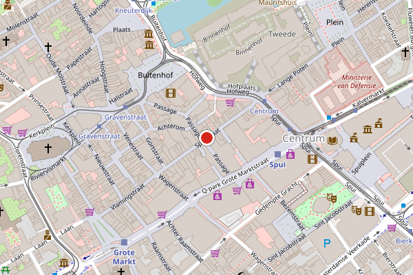 Brandweer-melding op Spuistraat, Den Haag op 4 juni, kaart-overzicht