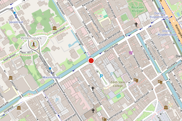 Brandweer-melding op Mauritskade, Den Haag op 4 juni, kaart-overzicht