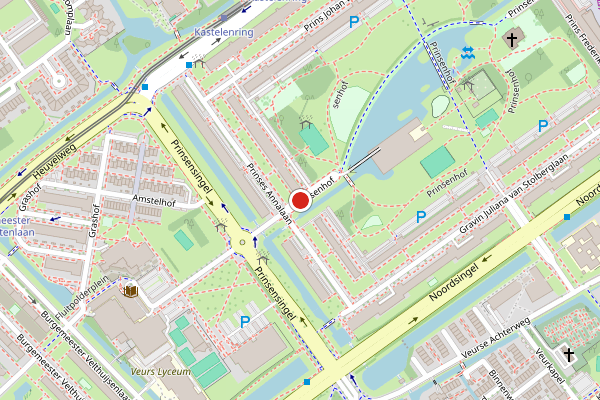 Brandweer-melding op Prinsenhof, Leidschendam op 4 juni, kaart-overzicht