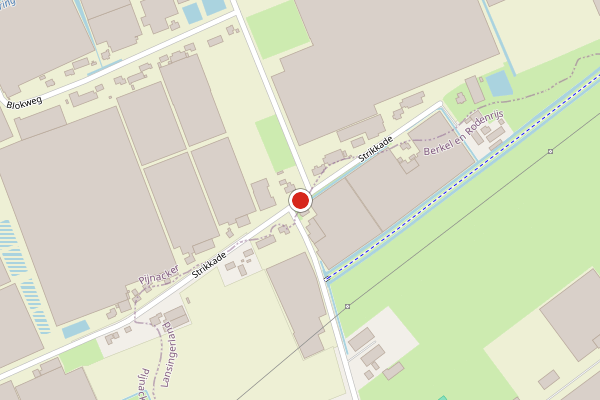 Brandweer-melding op Strikkade, Pijnacker op 4 juni, kaart-overzicht