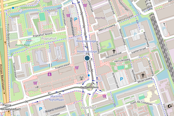 Politie-melding op Papsouwselaan, Delft op 4 juni, kaart-overzicht