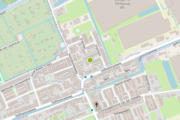 Ambulance-melding op Vrijenban, Delfgauw op 4 juni, kaart-overzicht