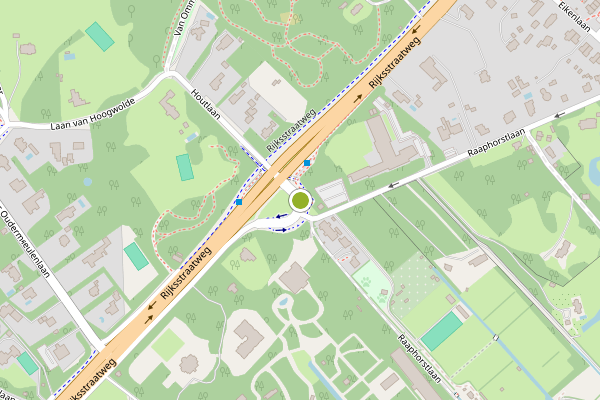 Ambulance-melding op Raaphorstlaan, Wassenaar op 5 juni, kaart-overzicht
