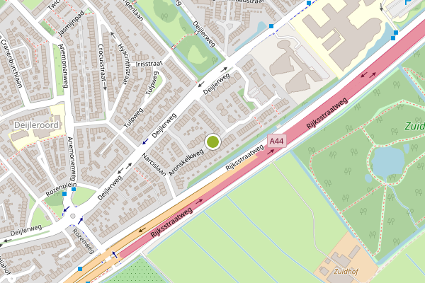 Ambulance-melding op Aronskelkweg, Wassenaar op 4 juni, kaart-overzicht
