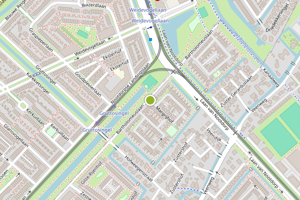 Ambulance-melding op Margrijhof, Nootdorp op 5 juni, kaart-overzicht