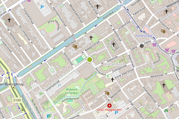 Ambulance-melding op Gedempte Sloot, Den Haag op 5 juni, kaart-overzicht