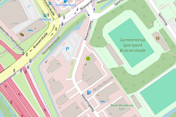 Ambulance-melding op Kleveringweg, Delft op 5 juni, kaart-overzicht