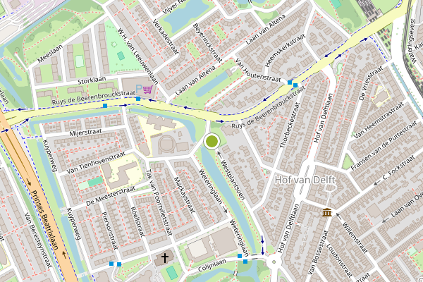 Ambulance-melding op Westplantsoen, Delft op 5 juni, kaart-overzicht