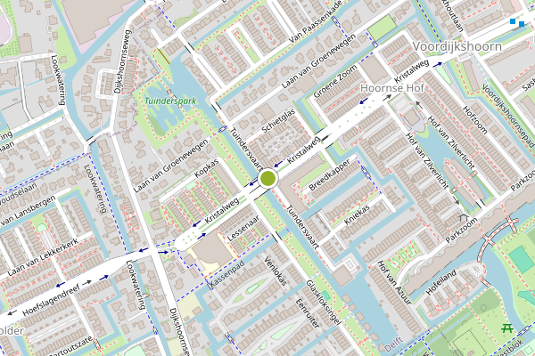 Ambulance-melding op Tuindersvaart, Delft op 5 juni, kaart-overzicht