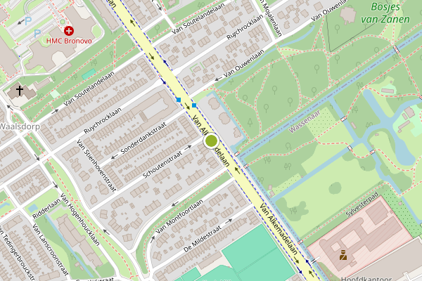 Ambulance-melding op Van Alkemadelaan, Den Haag op 5 juni, kaart-overzicht