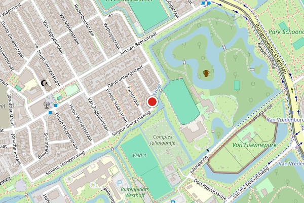 Brandweer-melding op Sinjeur Semeynsweg, Den Haag op 5 juni, kaart-overzicht