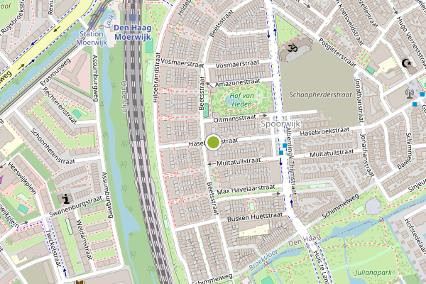 Ambulance-melding op Hasebroekstraat, Den Haag op 5 juni, kaart-overzicht