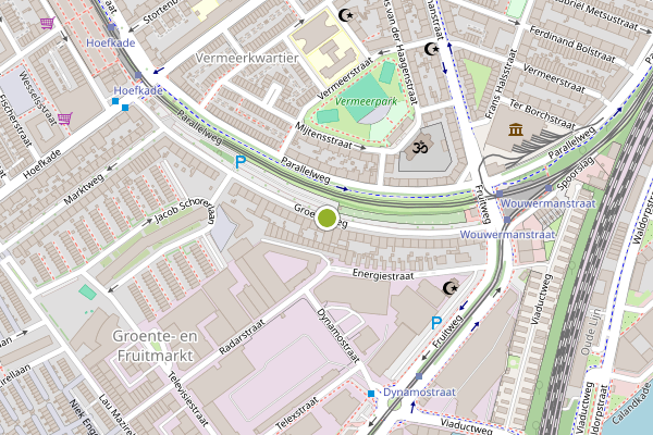 Ambulance-melding op Groenteweg, Den Haag op 5 juni, kaart-overzicht