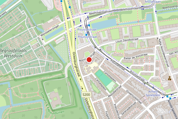 Brandweer-melding op Nocturnestraat, Den Haag op 6 juni, kaart-overzicht