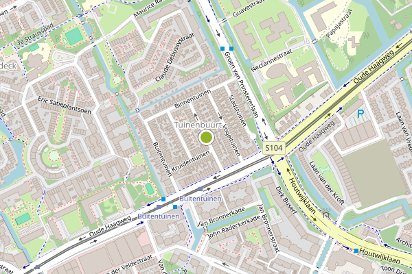 Ambulance-melding op Houttuinen, Den Haag op 6 juni, kaart-overzicht