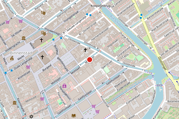 Brandweer-melding op Molslaan, Delft op 6 juni, kaart-overzicht