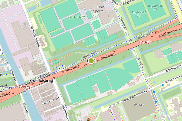 Ambulance-melding op Kruithuisweg, Delft op 5 juni, kaart-overzicht