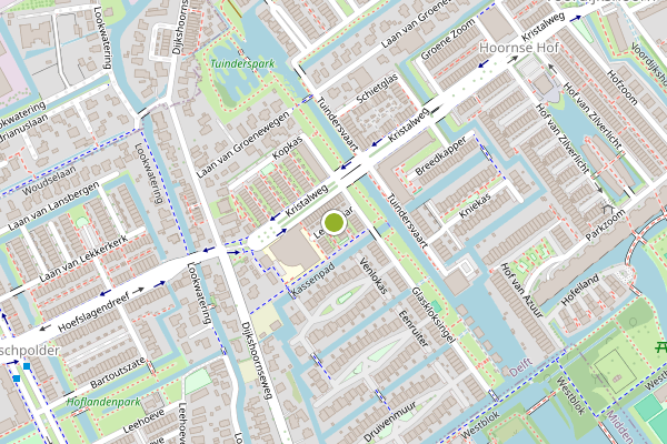 Ambulance-melding op Lessenaar, Delft op 5 juni, kaart-overzicht