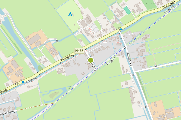 Ambulance-melding op Oostgaag, Maasland op 6 juni, kaart-overzicht