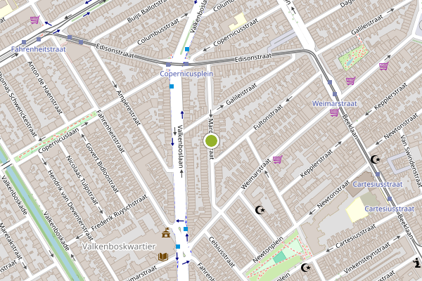 Ambulance-melding op Marconistraat, Den Haag op 6 juni, kaart-overzicht