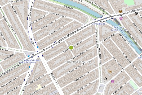 Ambulance-melding op Stephensonstraat, Den Haag op 6 juni, kaart-overzicht