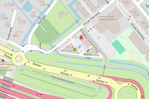 Ambulance-melding op Vrouw Avenweg, Den Haag op 6 juni, kaart-overzicht