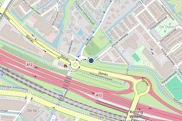 Politie-melding op Vrouw Avenweg, Den Haag op 6 juni, kaart-overzicht