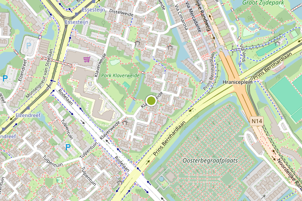 Ambulance-melding op Klaverweide, Voorburg op 6 juni, kaart-overzicht