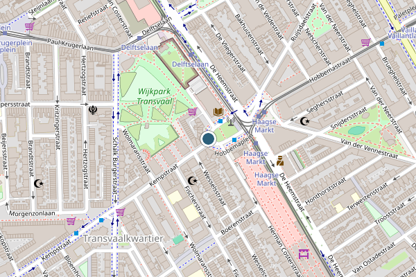 Politie-melding op Kempstraat, Den Haag op 6 juni, kaart-overzicht