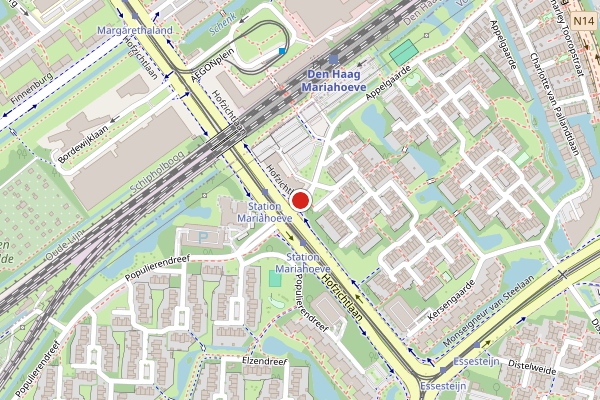 Brandweer-melding op Appelgaarde, Voorburg op 6 juni, kaart-overzicht
