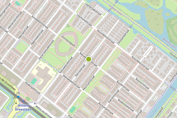 Ambulance-melding op Nieuwpoortstraat, Zoetermeer op 6 juni, kaart-overzicht