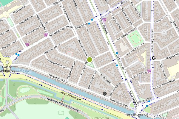 Ambulance-melding op Staverdenstraat, Den Haag op 6 juni, kaart-overzicht