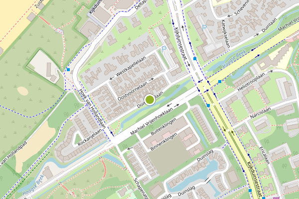 Ambulance-melding op Domburglaan, Den Haag op 6 juni, kaart-overzicht
