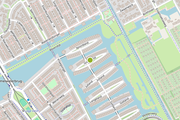 Ambulance-melding op Groenland, Den Haag op 6 juni, kaart-overzicht