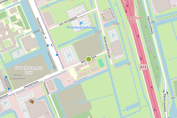 Ambulance-melding op Manderspark, Delft op 7 juni, kaart-overzicht