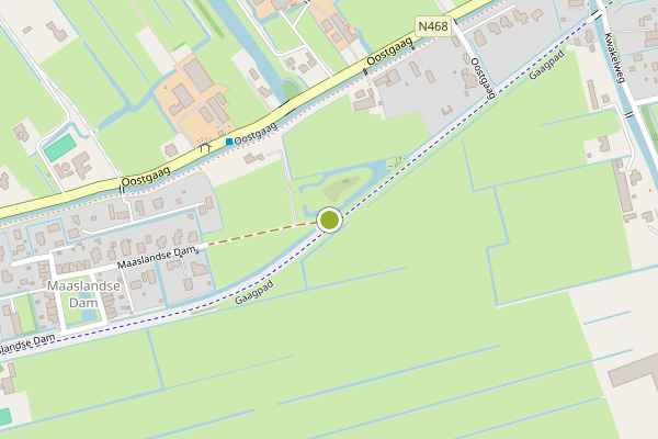 Ambulance-melding op Maaslandse Dam, Maasland op 7 juni, kaart-overzicht