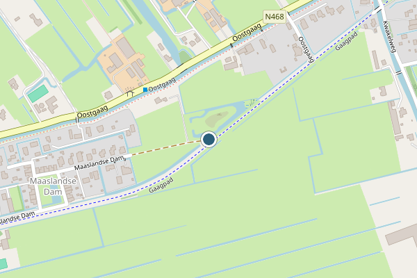 Politie-melding op Maaslandse Dam, Maasland op 7 juni, kaart-overzicht