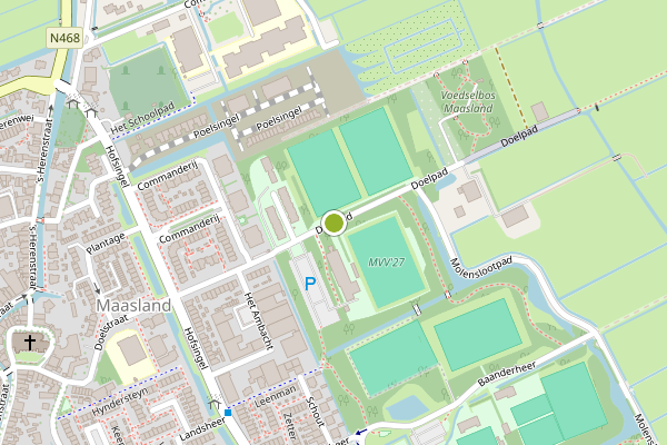 Ambulance-melding op Doelpad, Maasland op 7 juni, kaart-overzicht