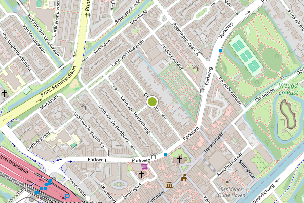Ambulance-melding op Oranjelust, Voorburg op 7 juni, kaart-overzicht