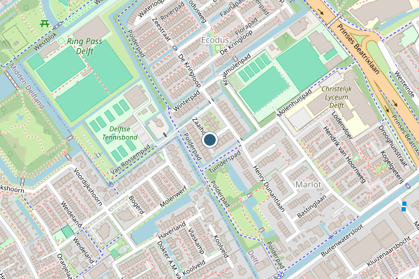 Politie-melding op Zaaihoek, Delft op 7 juni, kaart-overzicht