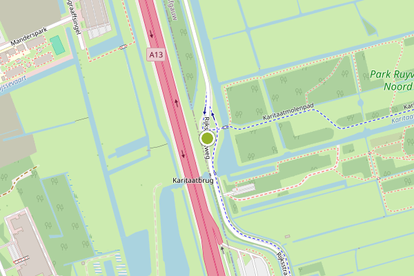 Ambulance-melding op Rijksstraatweg, Delfgauw op 7 juni, kaart-overzicht