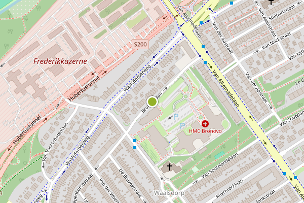 Ambulance-melding op Bronovolaan, Den Haag op 8 juni, kaart-overzicht