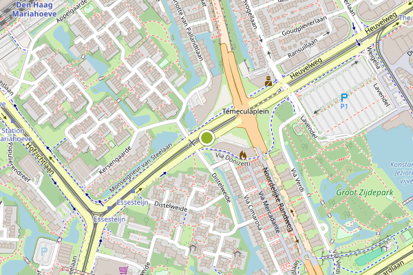Ambulance-melding op Monseigneur van Steelaan, Voorburg op 8 juni, kaart-overzicht